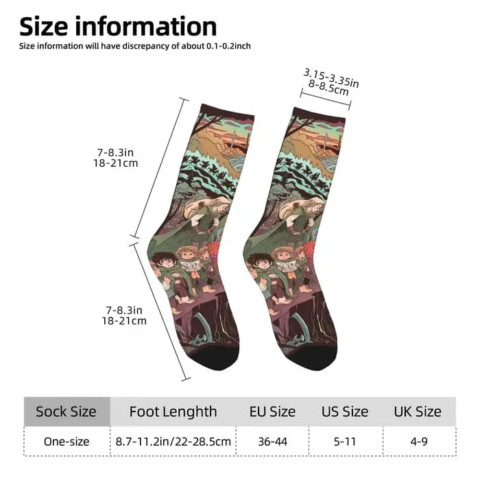 Lords Rings Gollum chaussettes Merch pour hommes femmes chaussettes souples confortables merveilleux cadeaux