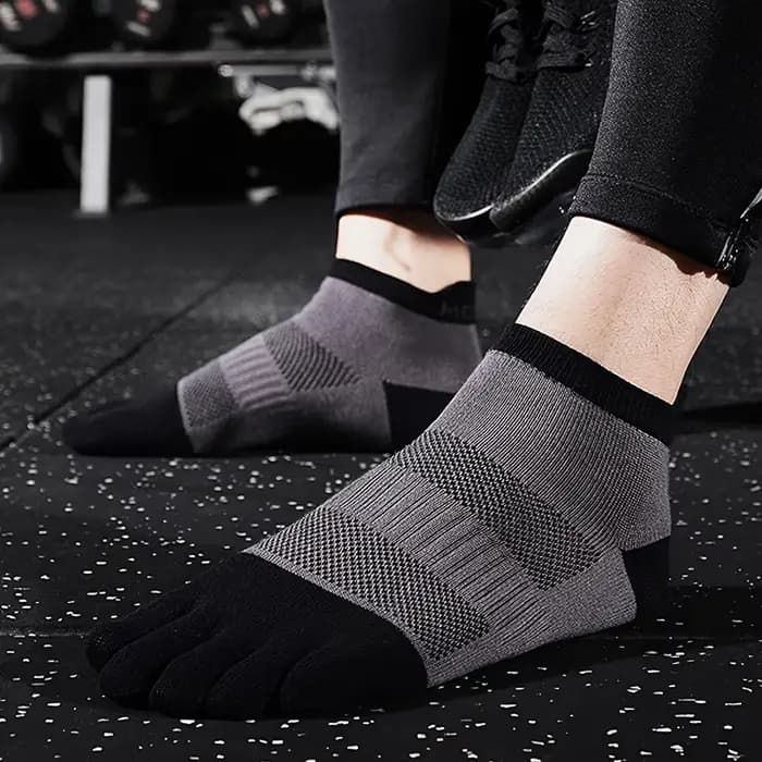Chaussettes de Sport courtes à cinq doigts pour hommes