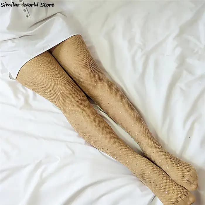 Collants transparents à bretelles pour femmes noires