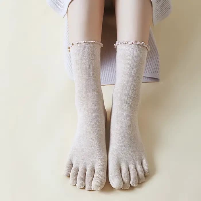 1/5 Paires de Chaussettes Courtes en Coton pour Femmes