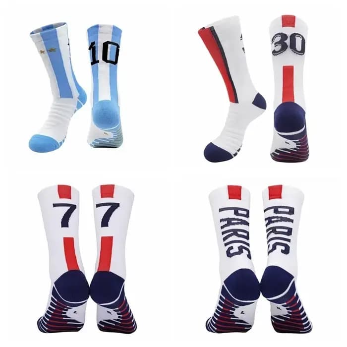 Numéro Messi 1 joueurs 30 10 football formation basket-ball paire chaussettes