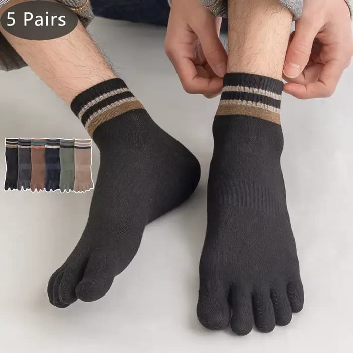 5 paires de chaussettes à cinq doigts pour hommes