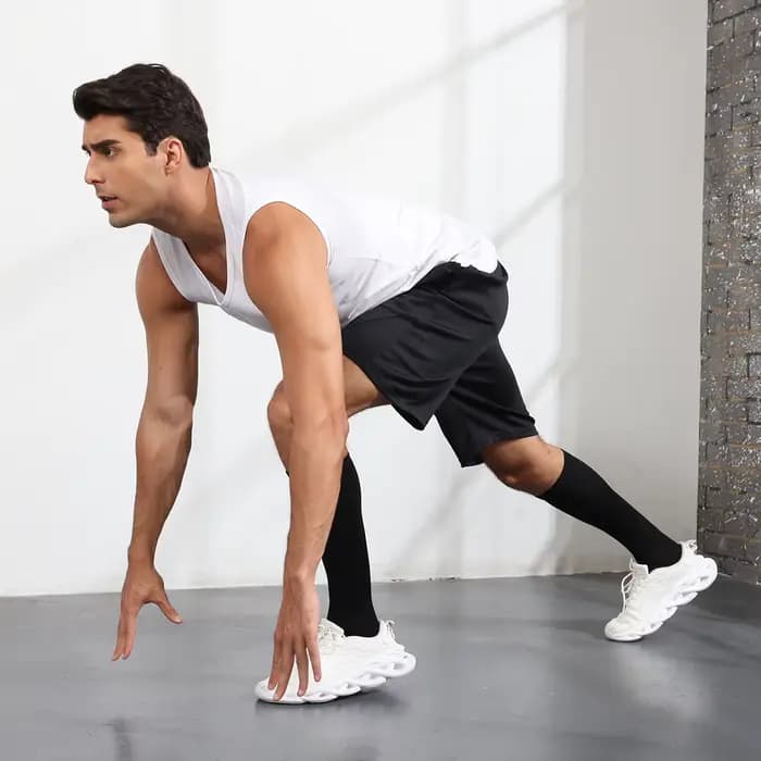 6 paires de chaussettes de Compression de couleur unie