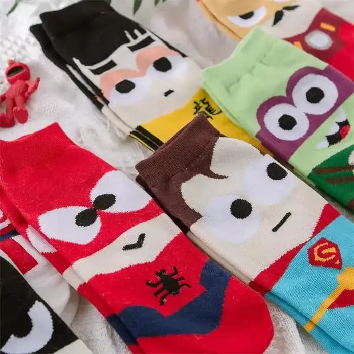 Chaussettes courtes unisexes de dessin animé Ninja pour femmes, chaussettes de rinçage Hip Hop, nouveauté, Harajuku, 34-39