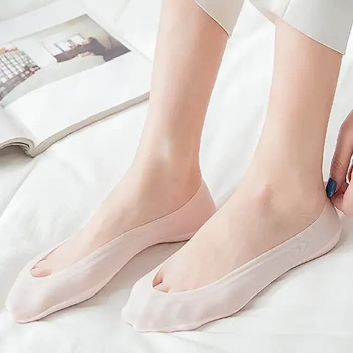Chaussons fins coordonnants en silicone pour femmes, chaussettes de bateau coréennes solides, sans couture et invisibles, été
