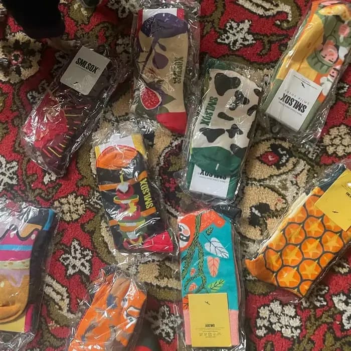 Chaussettes en coton colorées AB Tide pour hommes et femmes, chaussettes originales, fleurs, fruits, bonbons, cadeaux de réunion pour 03 amis, 1 paire