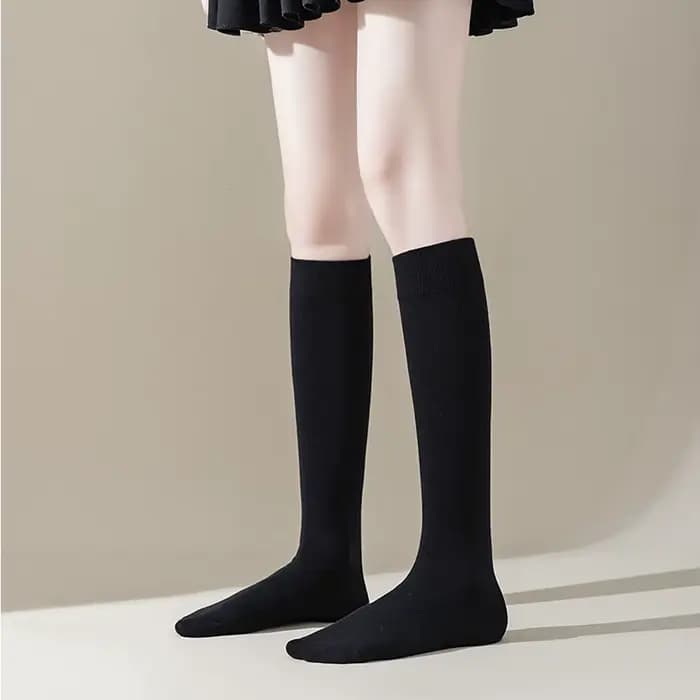 2 paires de chaussettes hautes pour femmes et filles