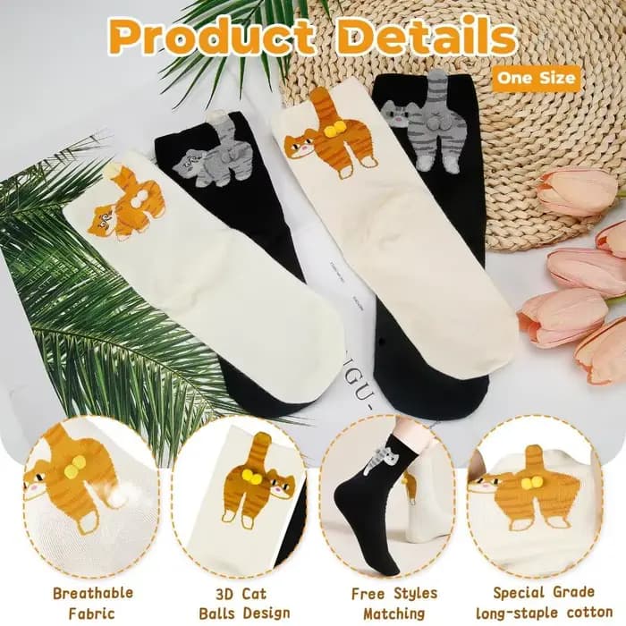1 pièces nouvelles chaussettes de chat pour femmes hommes cadeau de noël nouveauté