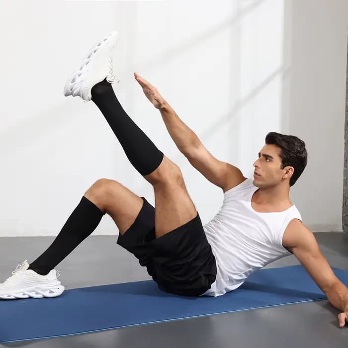6 paires de chaussettes de Compression de couleur unie