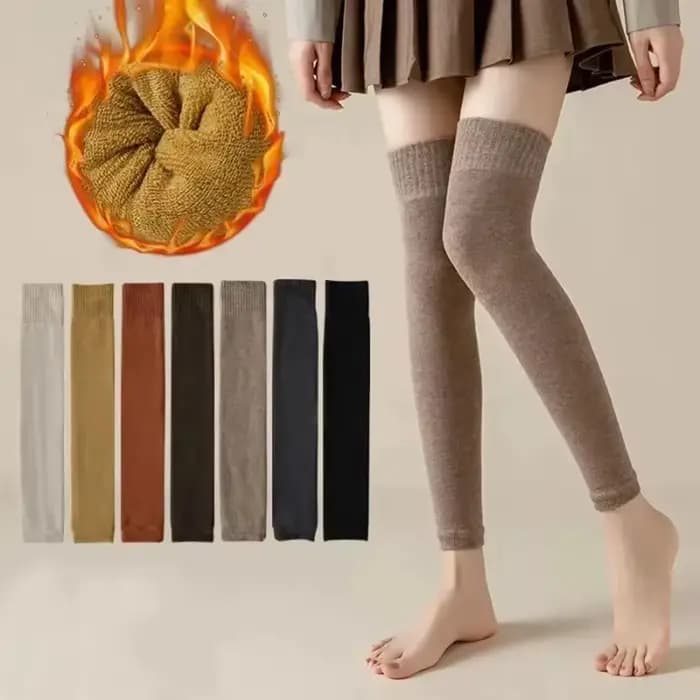 Chaussettes hautes sans pieds pour femmes