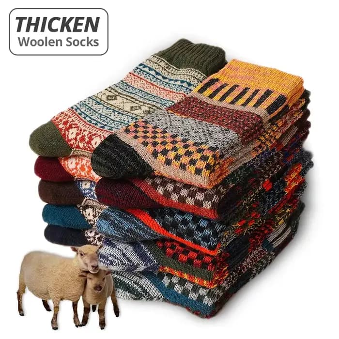 5 paires de chaussettes d'hiver pour hommes