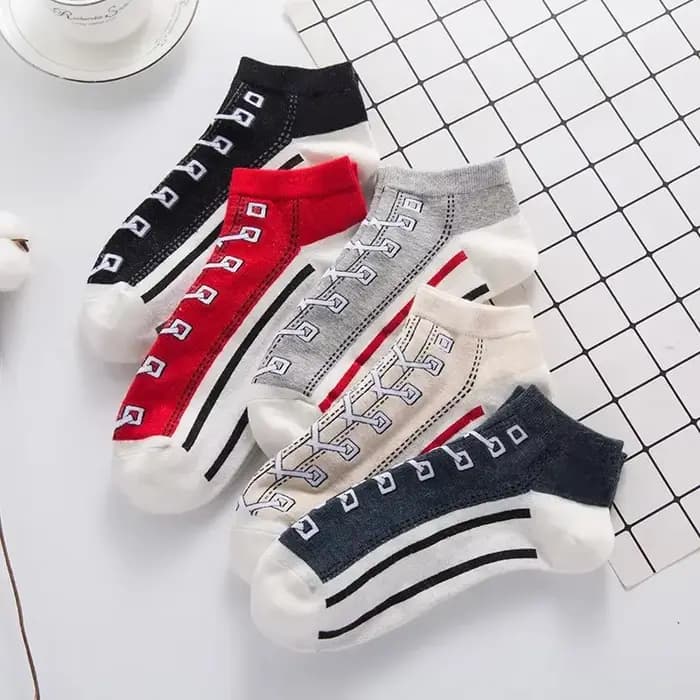 Mode drôle femmes hommes Harajuku Style chaussettes Kawaii chaussure imprimer mignon chaussette courte cadeau
