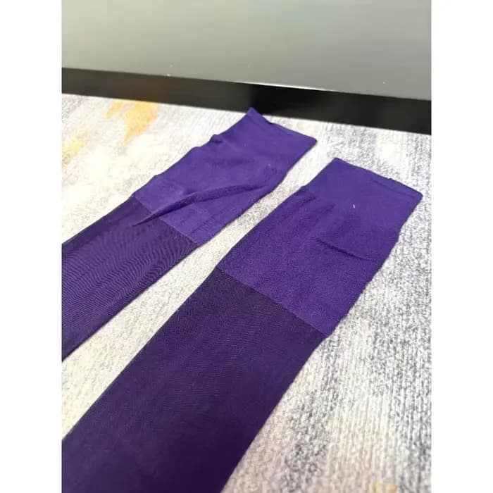 Grande taille hommes chaussettes longues de haute qualité couleur unie violet Nylon genou