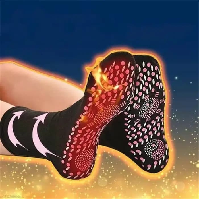 Chaussettes à pression magnétique auto-chauffantes pour femme et homme