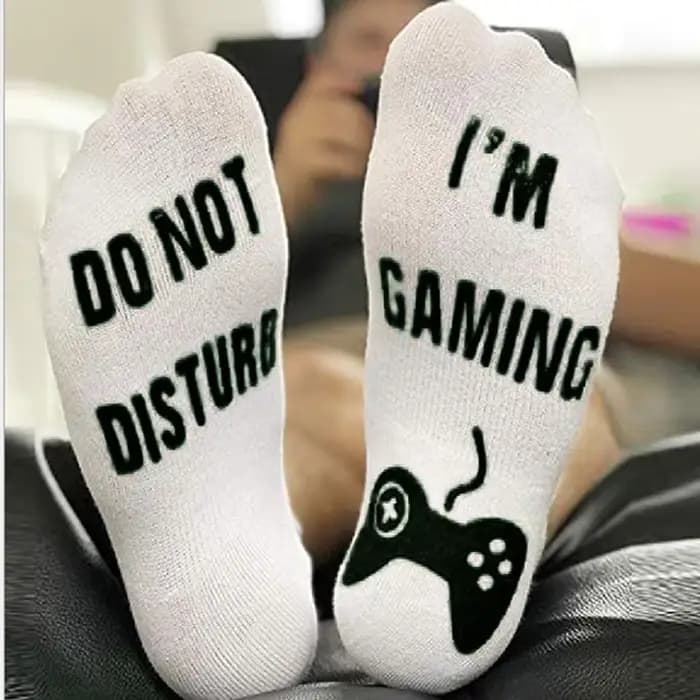 Chaussettes avec lettres amusantes et heureuses, «ne pas débogage, je suis mal de jeu», pour la maison, loisirs, nouveauté, fête, Club, Sokken, livraison directe