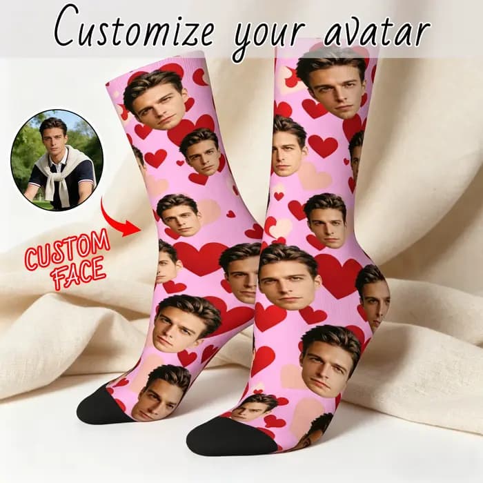 Chaussettes avatar personnalisées pour hommes et femmes