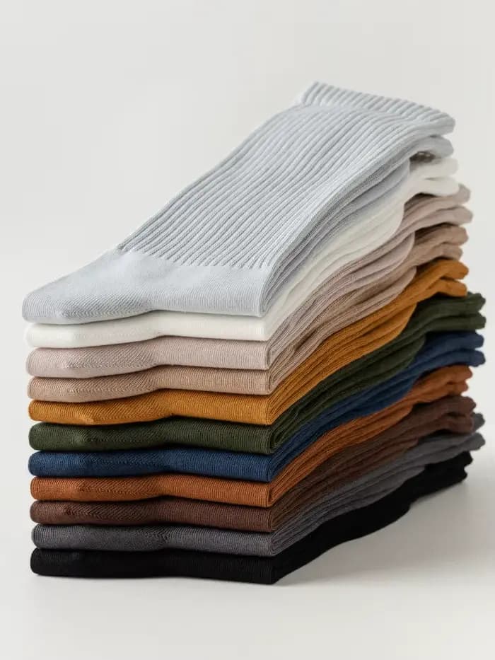 Chaussettes d'affaires en pur coton pour hommes, de haute qualité, couleur unie, mode décontractée, longues, Harajuku rétro, résistantes à l'usure, chaussettes de sport