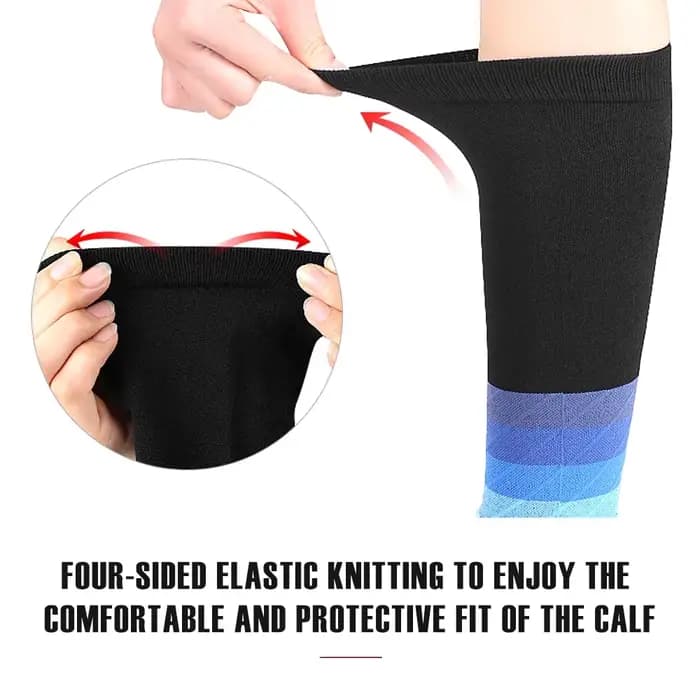 1 paire de manchons de mollet de Compression de Sport pour hommes et femmes (20-30 mmhg) – chaussettes