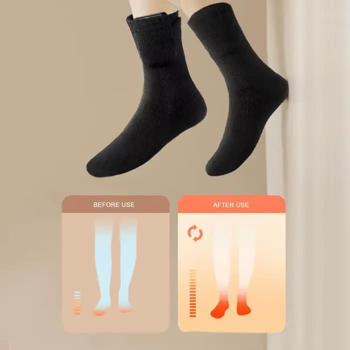 Chaussettes chauffantes rechargeables USB température constante fièvre