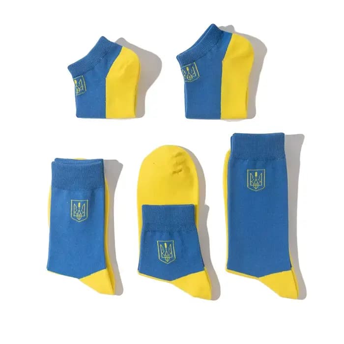 Chaussettes Ukrain Feel Crew pour hommes et femmes