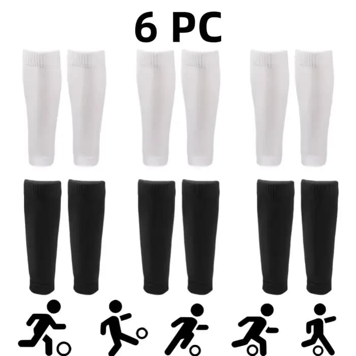 6 paires de chaussettes de Football, accessoires de Football, attelle de jambe, manches, chaussettes de Sport respirantes, protège-tibia pour adultes, Protection des mollets, couvre-jambes