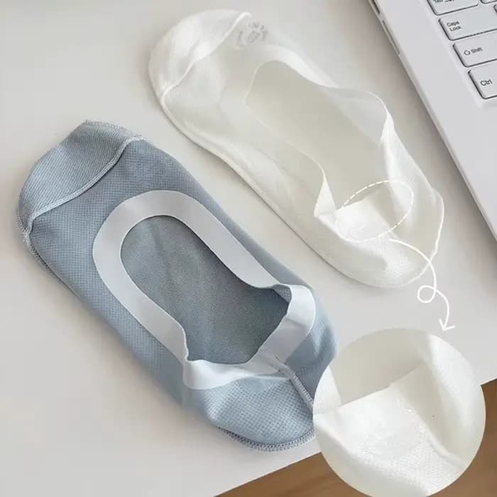 1/4/10 paires de chaussettes invisibles en maille respirante pour femmes, chaussettes décontractées en coton antidérapantes en Silicone, fines, douces et confortables, pour printemps et été