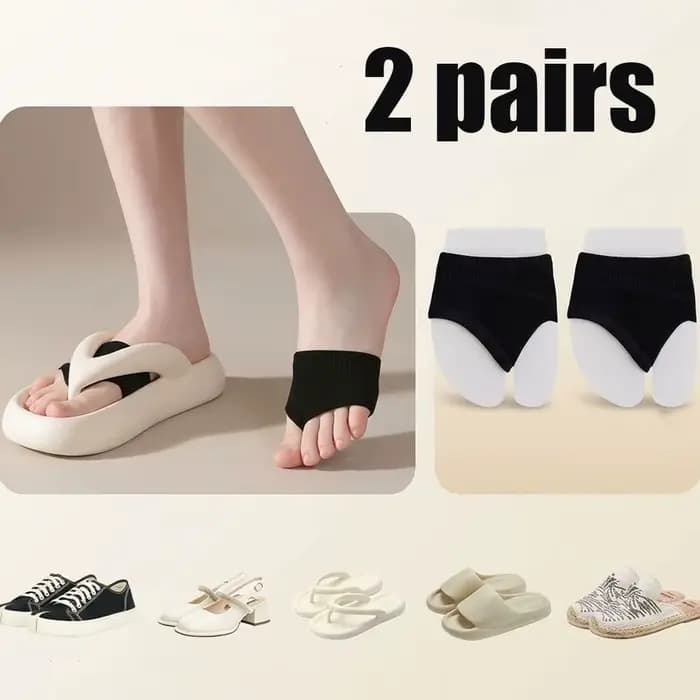 Lot de 2 paires : Chaussettes légères pour sandales / tongs – Unisexe