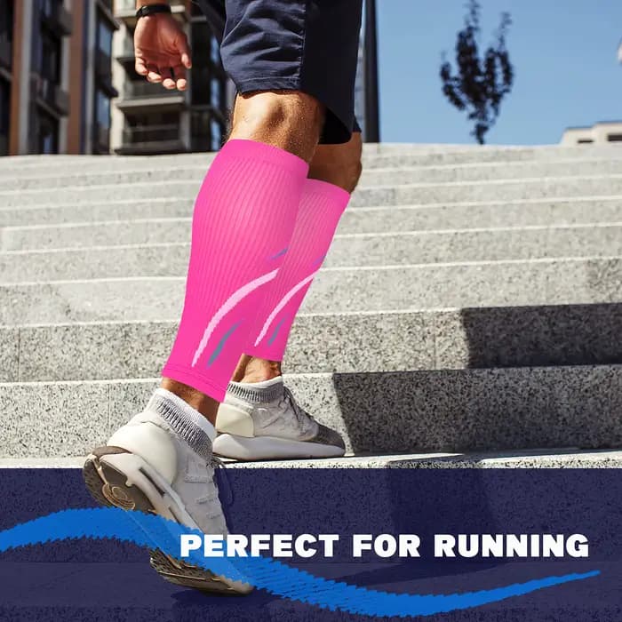 1 paire de manchons de compression pour mollets pour hommes et femmes (20-30 mmHg)
