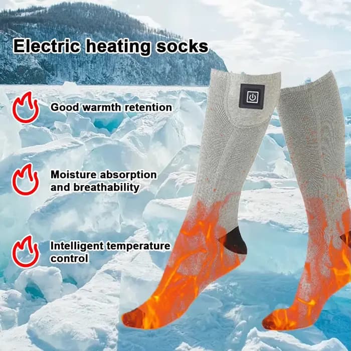 Chaussettes chauffantes électriques pour hommes et femmes