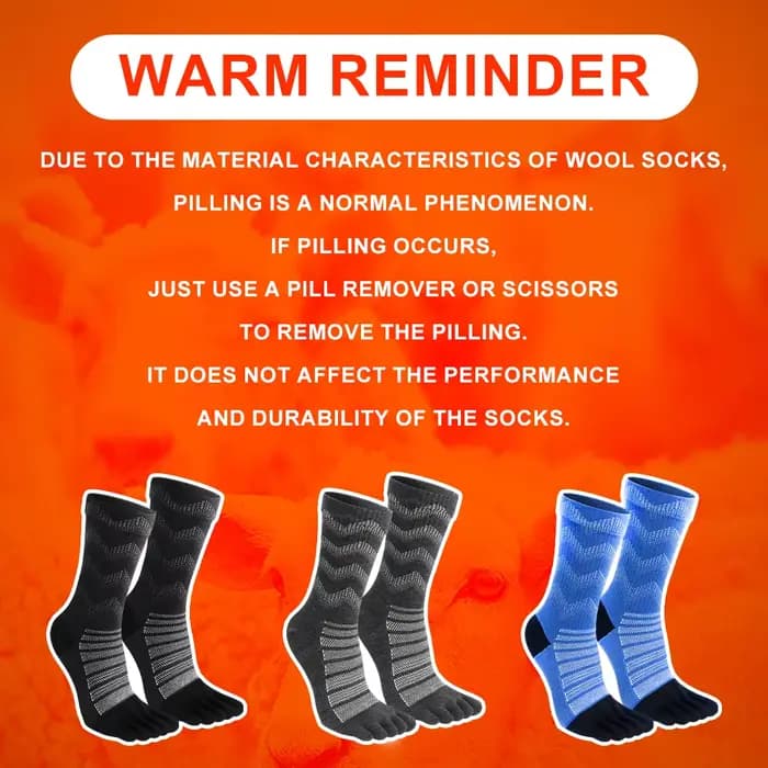 Chaussettes de sport en laine mérinos