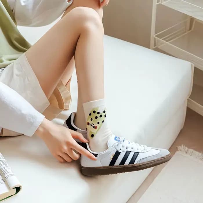 Chaussettes drôles 2025 mode Harajuku Vintage coton femmes