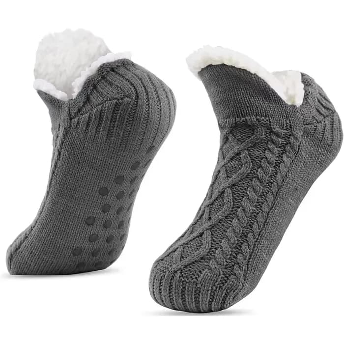 Chaussettes pantoufles d'hiver avec pinces pour hommes et femmes – Chaudes
