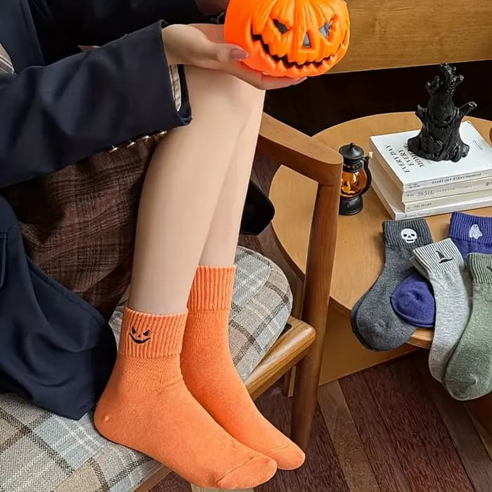 5 paires de chaussettes mi-longues pour couple masculin et féminin