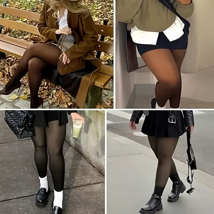 Collants thermiques grande taille pour femmes