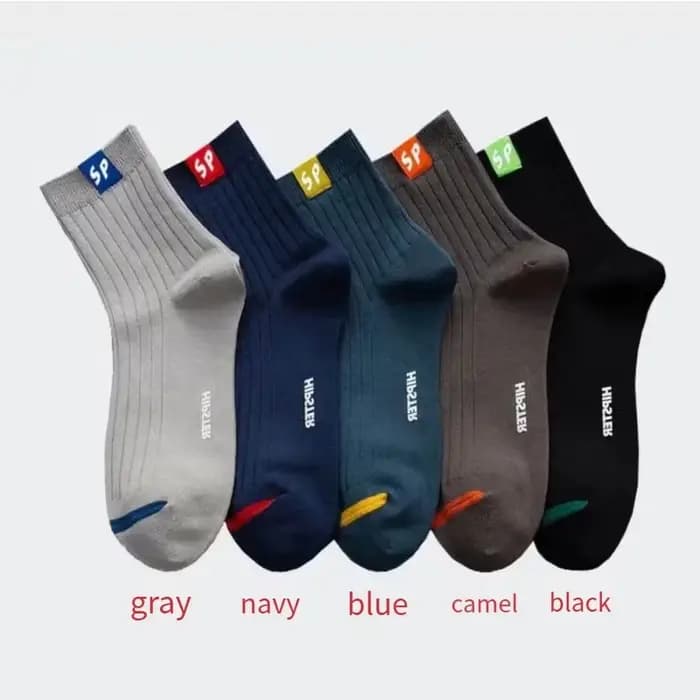 5 paires de chaussettes mi-longues pour hommes au printemps et en été