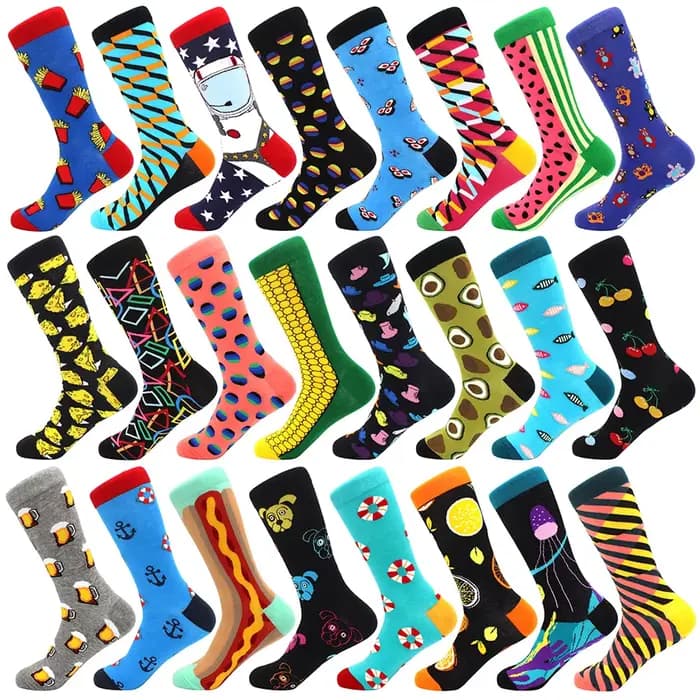 Tendance offre spéciale hommes chaussettes décontracté Gentleman haute qualité couleur Puzzle heureux