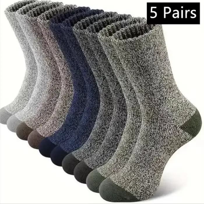 5 paires de chaussettes en laine mérinos pour homme et femme