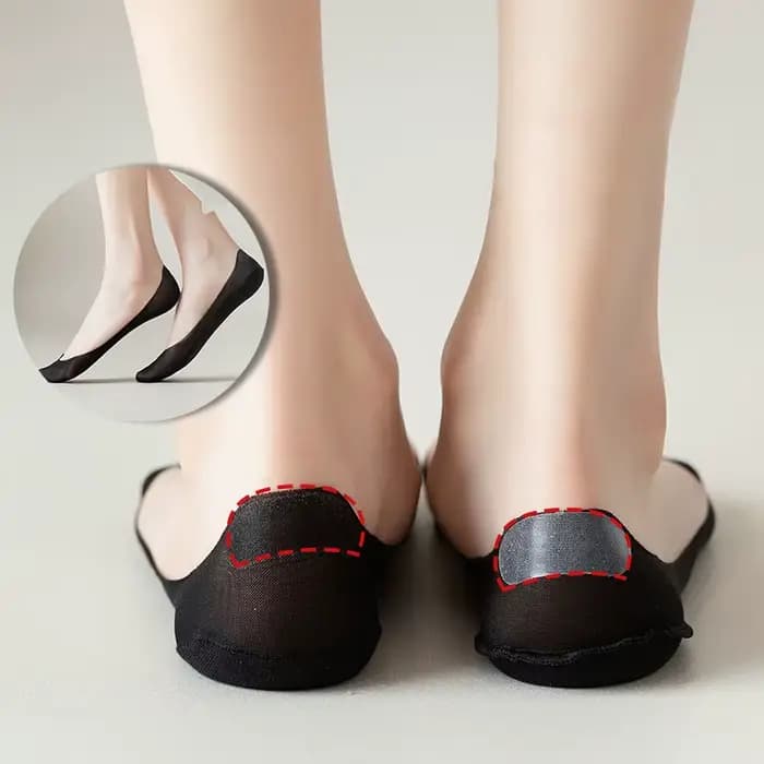 5 paires/lot femme chaussettes nouvel été ultra-mince couleur unie Invisible sans spectacle