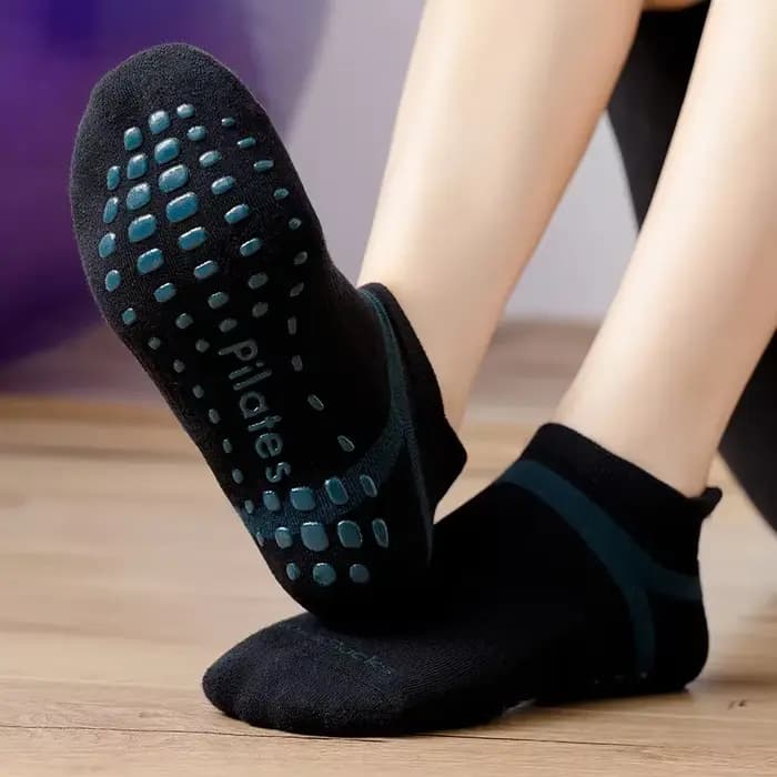 Chaussettes de Yoga grande taille pour femmes et hommes, antidérapantes, en Silicone, pour gymnastique, Fitness, danse, sport, unisexes, en coton, respirantes, Pilates
