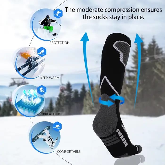 Chaussettes thermiques hautes pour temps froid