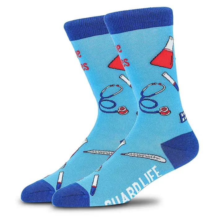 Chaussettes en coton imprimé Elin pour hommes et femmes