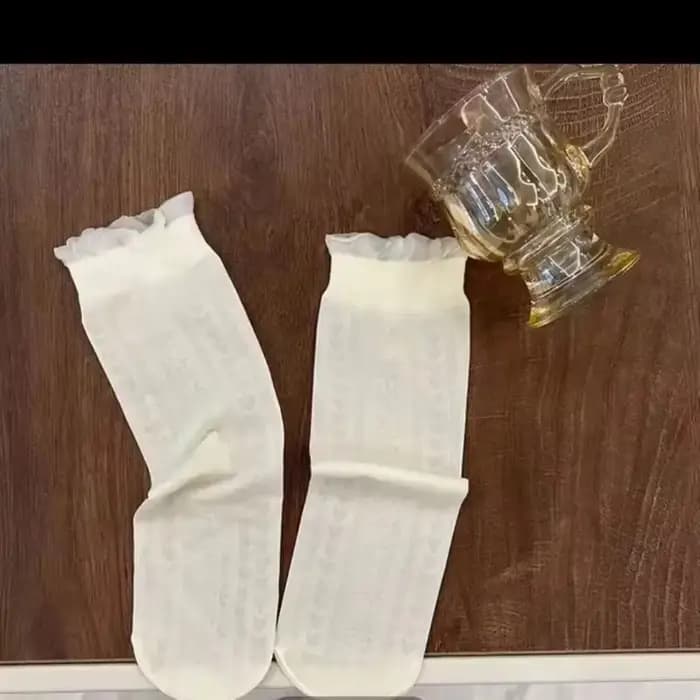 Lot de 3 paires de chaussettes hautes en dentelle pour fille de 2 à 12 ans