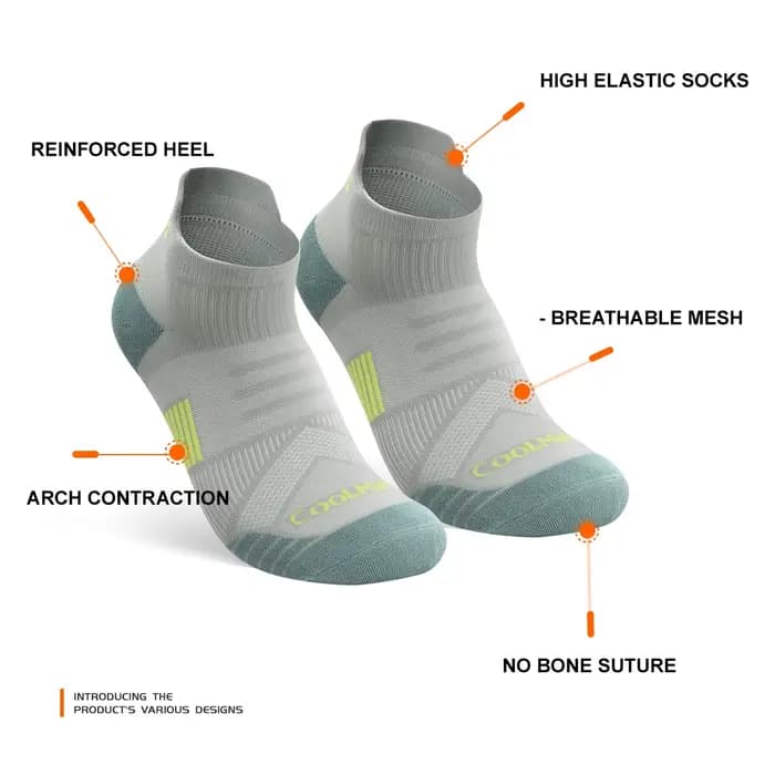 WRELS Coolmax Chaussettes de sport respirantes