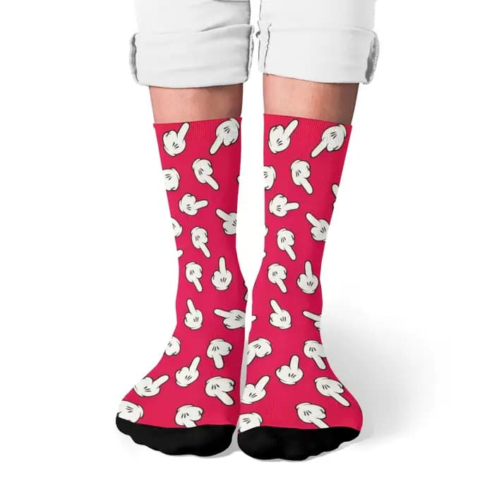 Chaussettes imprimées de dessin animé drôle