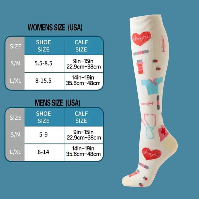 6 paires de chaussettes de Compression athlétiques pour femmes