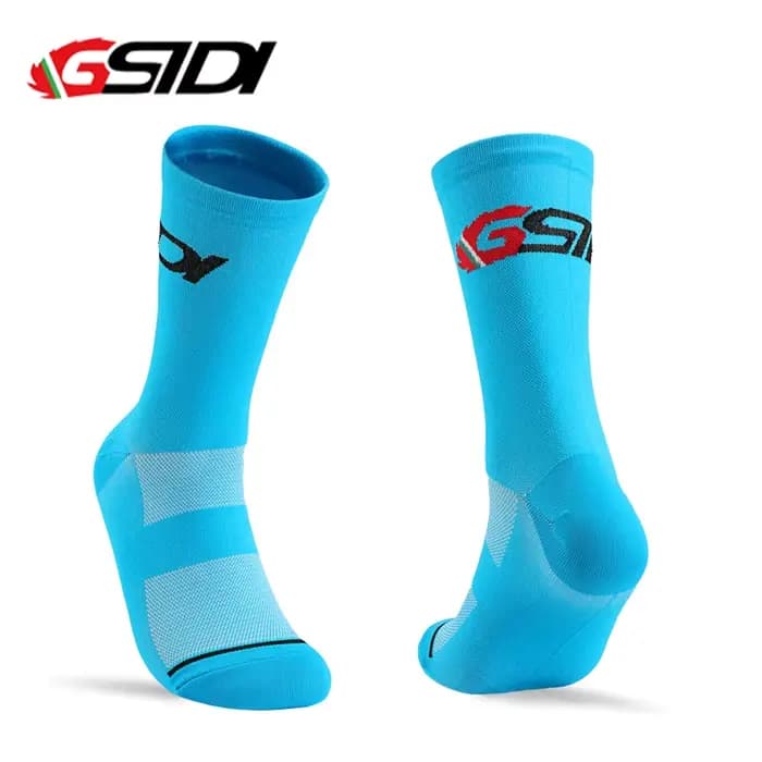 Gsidi nouvelles chaussettes de cyclisme haute qualité Compression hommes vélo en plein air femmes course sport