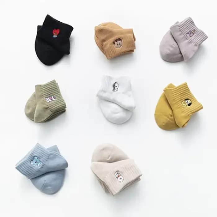 3 paires de chaussettes imprimées dessin animé Kawaii pour femmes