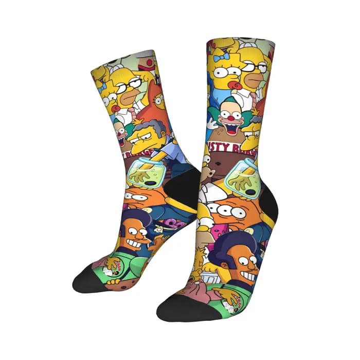 Chaussettes fantaisie unisexe respirantes pour hommes