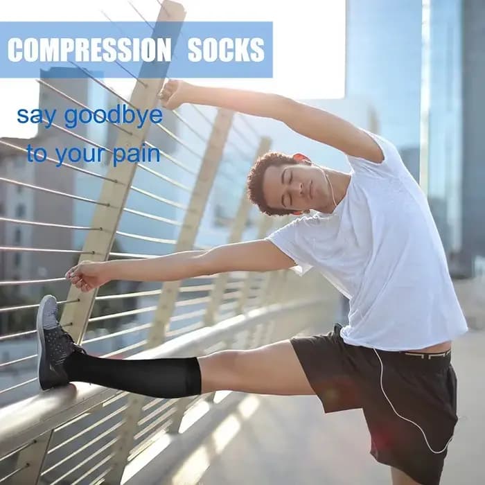 Chaussettes de Compression pour hommes et femmes, chaussettes serrées pour favoriser la Circulation sanguine, pour infirmières, traitement médical, grossesse, gymnastique, randonnée, course à pied