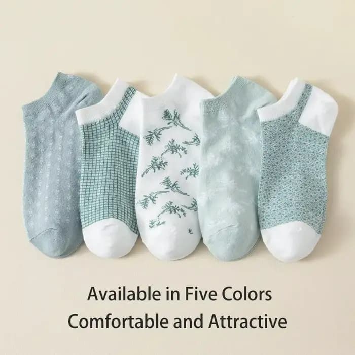 5 paires de chaussettes basses quatre saisons pour femmes